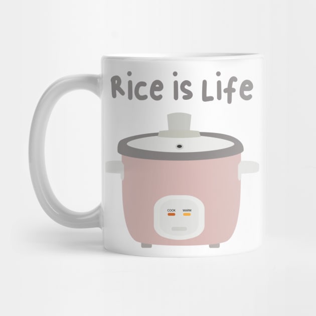 Rice is Life Rice Cooker Asian Pun Kitchen by kristinedesigns